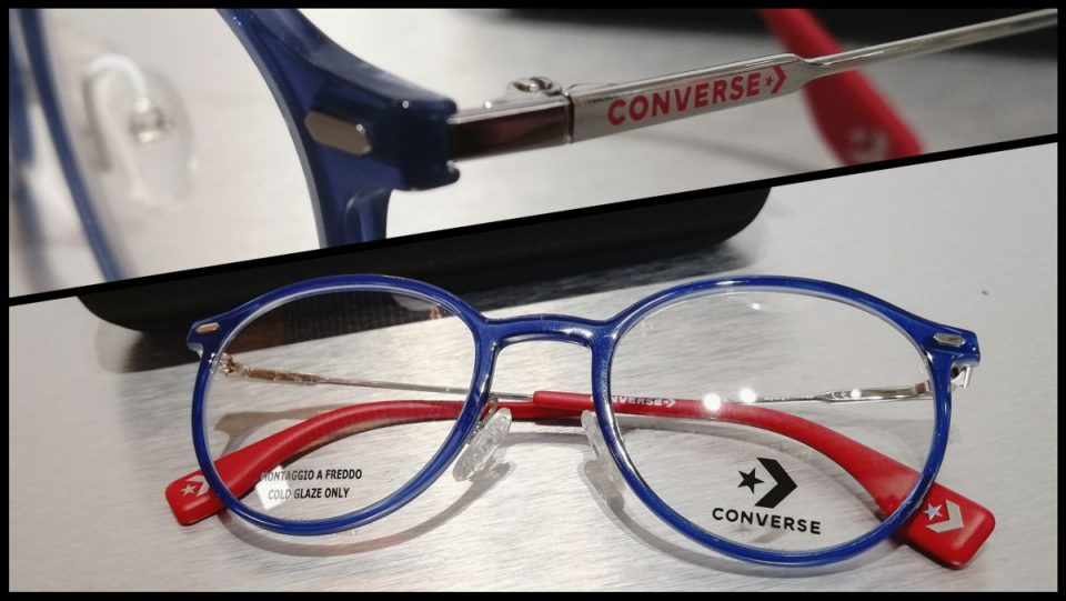 okulary converse niebiesko czerwone